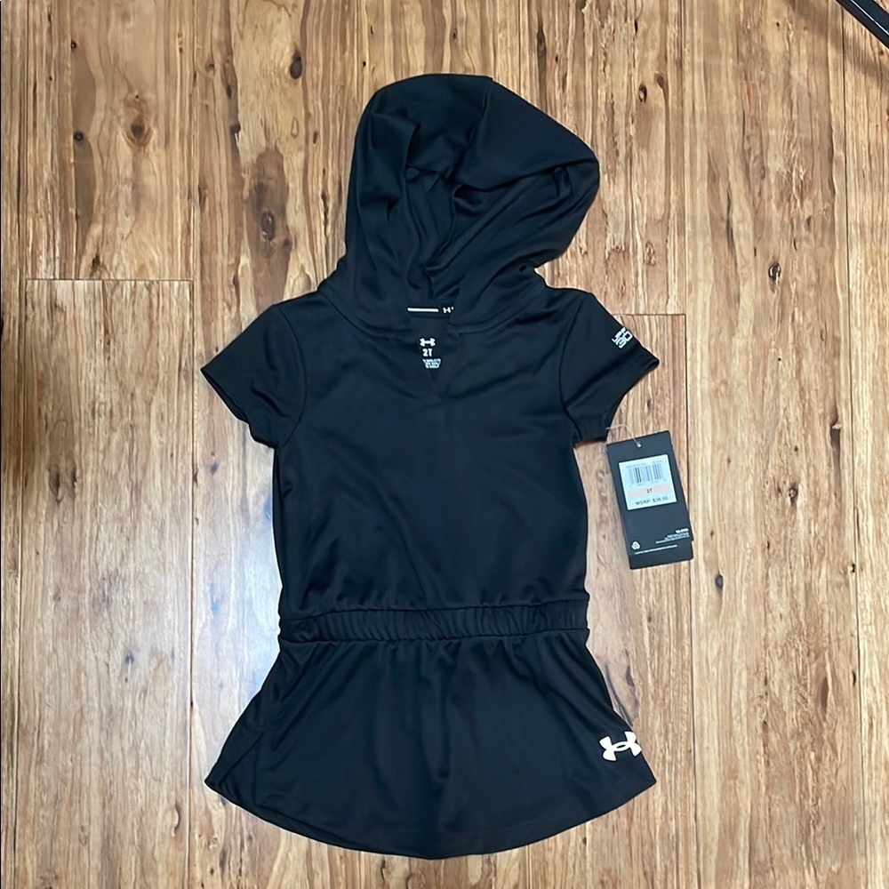 Under Armour Black Hooded Swim Cover Up